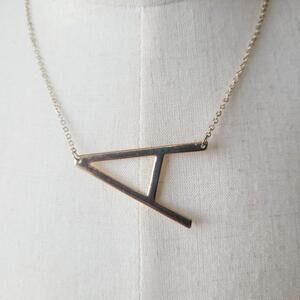 Claire's A Initial Gold Tone Necklace